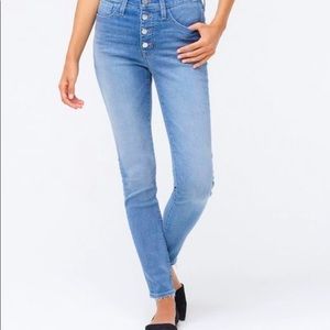 J Crew button fly high-waisted skinny